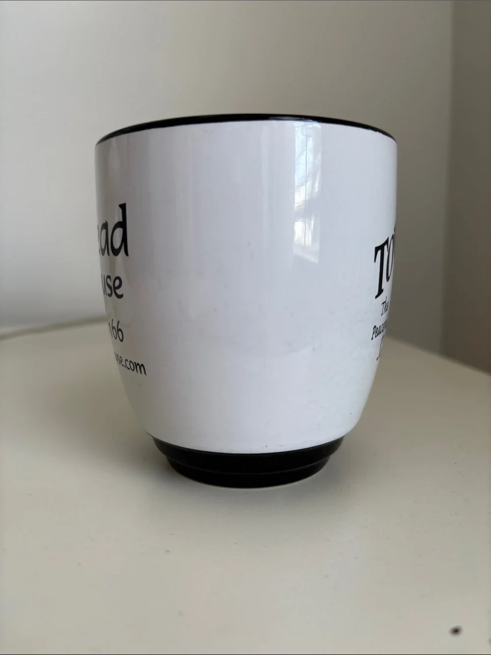 Townsend Smokey Mountains Black Bear Trailhead Steakhouse Coffee Mug black white